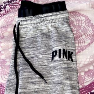 Pink gray sweatpants